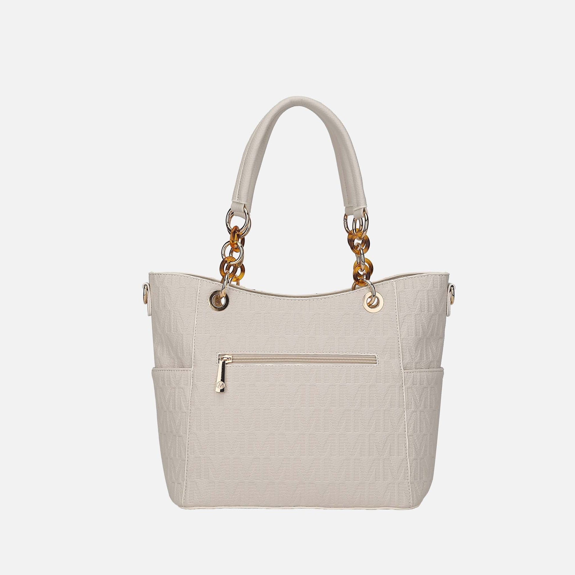 Mkf Collection by Mia K. - Rylee Signature Tote Bag in Chocolate view 3 - Mkf Collection Bags