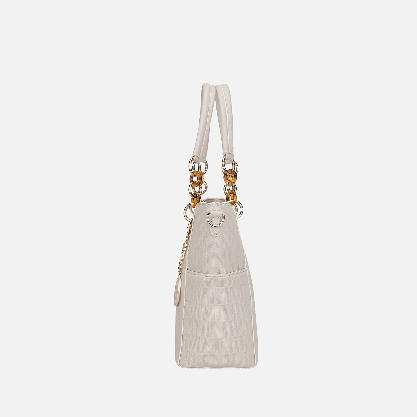 Mkf Collection by Mia K. - Rylee Signature Tote Bag in Beige view 4 - Mkf Collection Bags