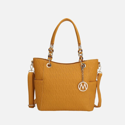 Mkf Collection by Mia K. - Rylee Signature Tote Bag in Taupe view 8 - Mkf Collection Bags