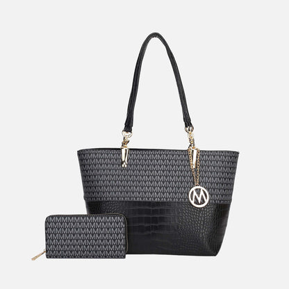 Mkf Collection by Mia K. - Sasha Signature Tote Bag in Tan view 11 - Mkf Collection Bags