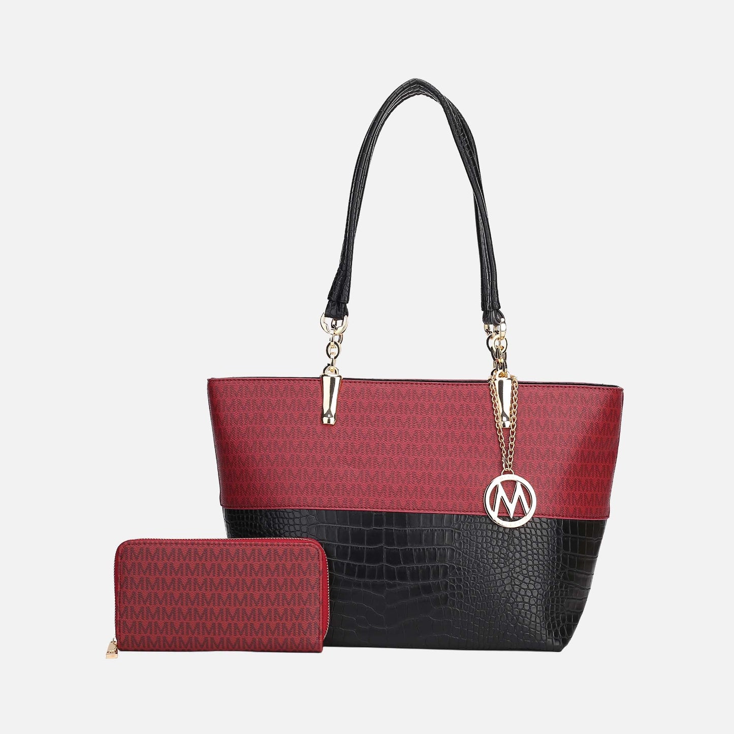 Mkf Collection by Mia K. - Sasha Signature Tote Bag in White view 12 - Mkf Collection Bags