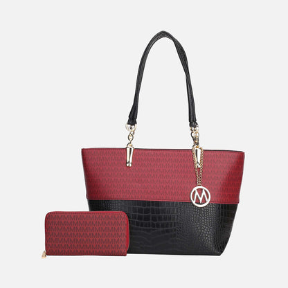 Mkf Collection by Mia K. - Sasha Signature Tote Bag in White view 12 - Mkf Collection Bags