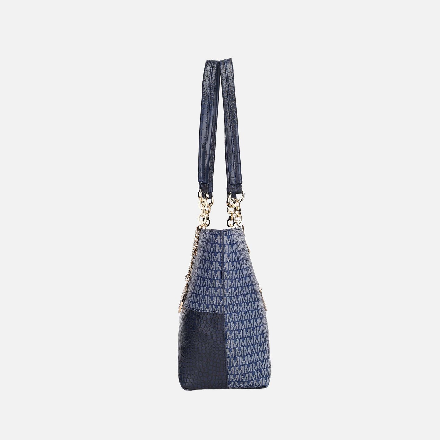 Mkf Collection by Mia K. - Sasha Signature Tote Bag in Dark Purple view 5 - Mkf Collection Bags