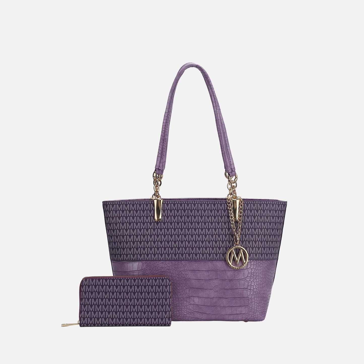 Mkf Collection by Mia K. - Sasha Signature Tote Bag in Navy view 8 - Mkf Collection Bags