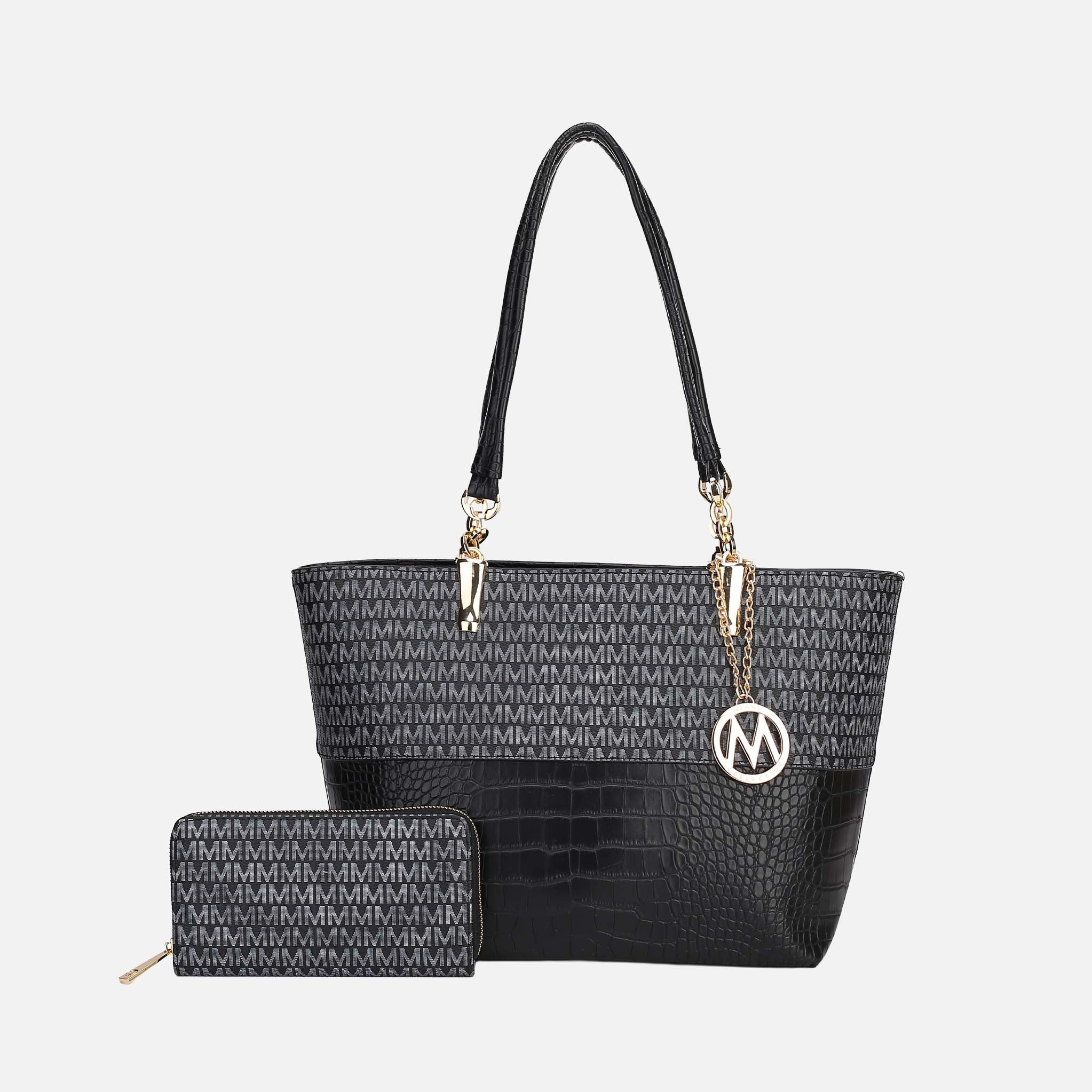 Mkf Collection by Mia K. - Sasha Signature Tote Bag Tan view 11 (bag) - mkf collection tote bag, mkf co - shop at us.meeeshop