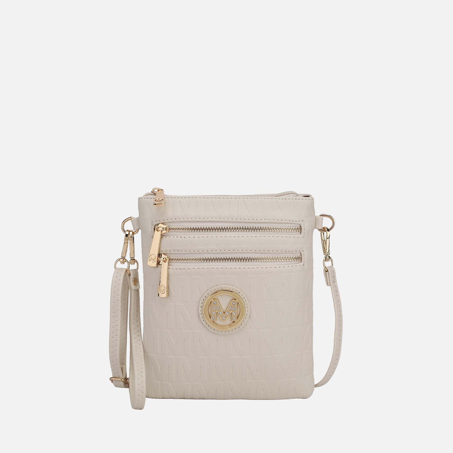 Mkf Collection by Mia K. - Scarlett Signature Crossbody Bag in Taupe view 10 - Mkf Collection Crossbody Bags