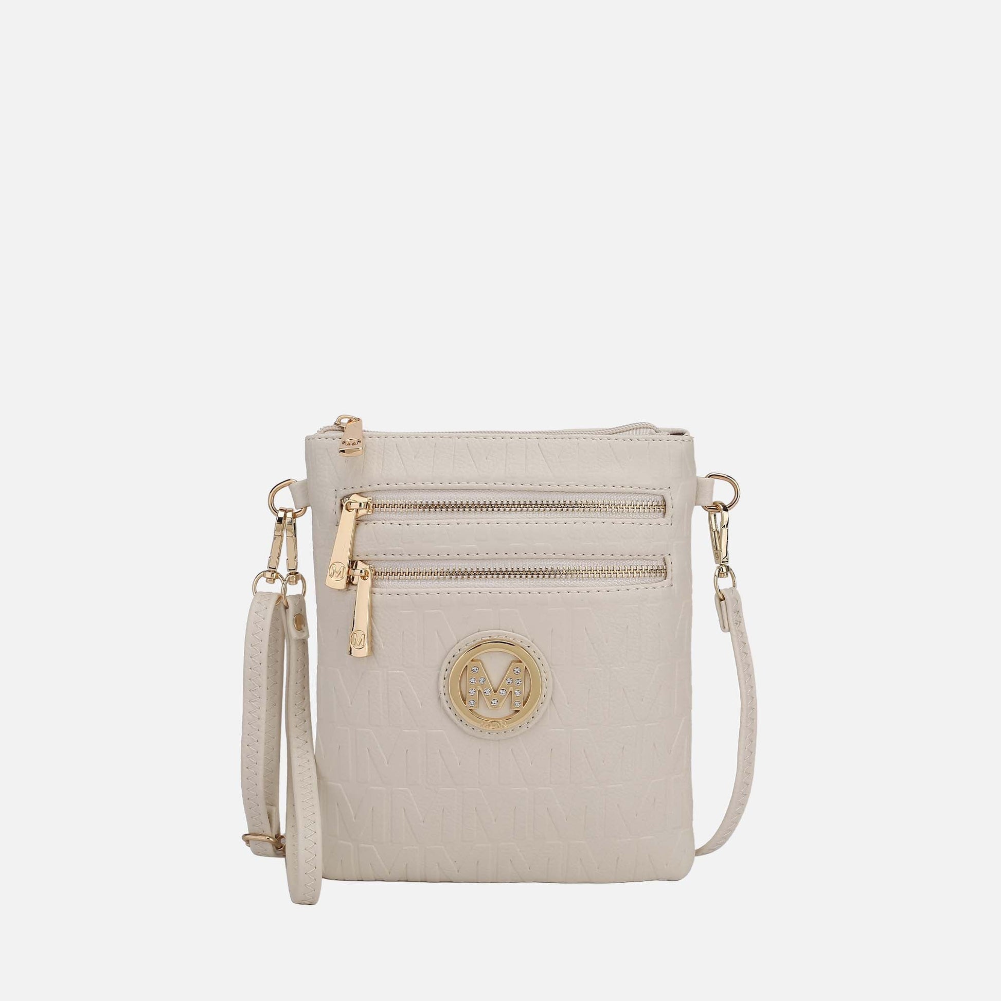 Mkf Collection by Mia K. - Scarlett Signature Crossbody Bag in Taupe view 10 - Mkf Collection Crossbody Bags