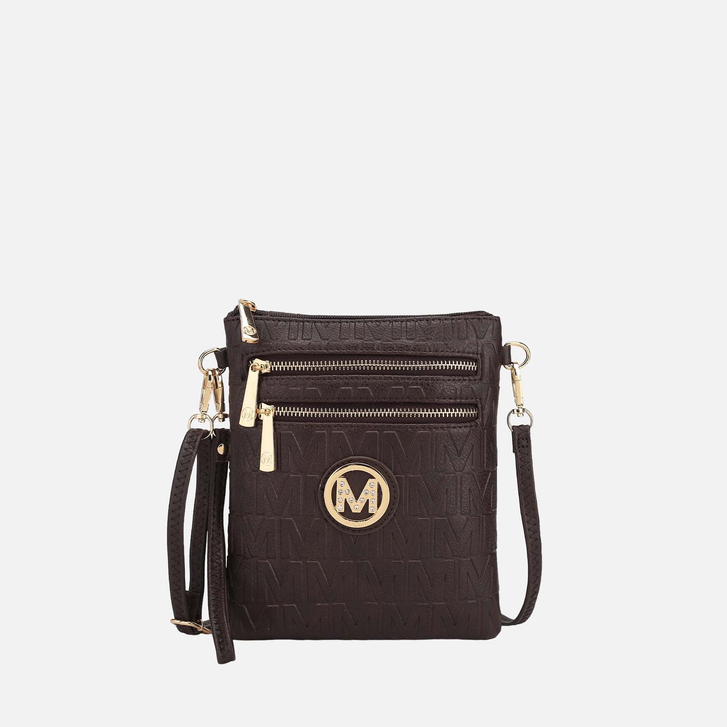 Mkf Collection by Mia K. - Scarlett Signature Crossbody Bag in Pewter view 8 - Mkf Collection Crossbody Bags