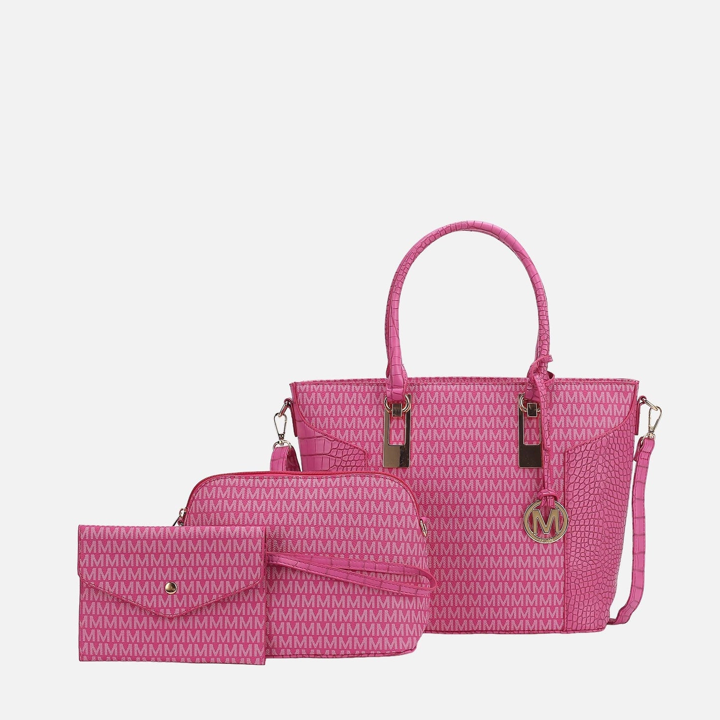 Mkf Collection by Mia K. - Shonda Signature Tote Bag and Set in Tan view 11 - Mkf Collection Bags (one-piece)