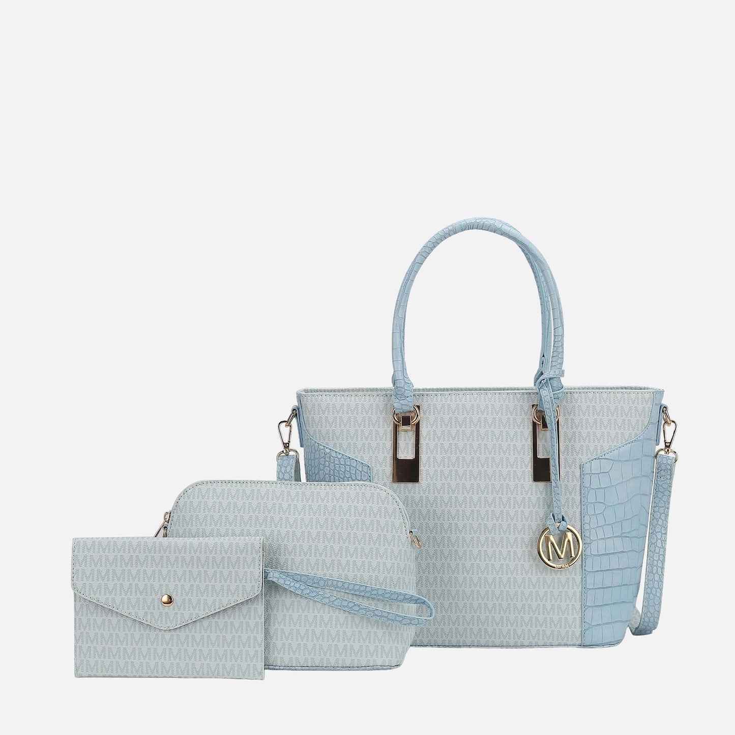 Mkf Collection by Mia K. - Shonda Signature Tote Bag and Set in White view 12 - Mkf Collection Bags (one-piece)