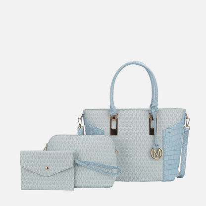 Mkf Collection by Mia K. - Shonda Signature Tote Bag and Set in White view 12 - Mkf Collection Bags (one-piece)