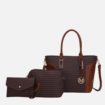 Mkf Collection by Mia K. - Shonda Signature Tote Bag and Set in Indigo view 5 - Mkf Collection Bags (one-piece)