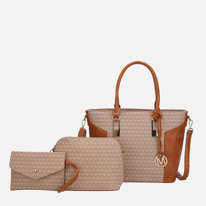 Mkf Collection by Mia K. - Shonda Signature Tote Bag and Set in Midnight Blue view 8 - Mkf Collection Bags (one-piece)