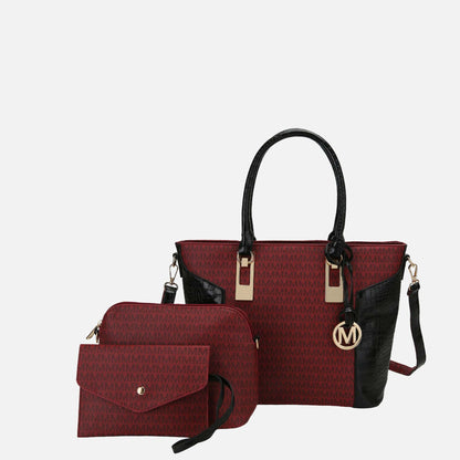 Mkf Collection by Mia K. - Shonda Signature Tote Bag and Set in Rose view 9 - Mkf Collection Bags (one-piece)