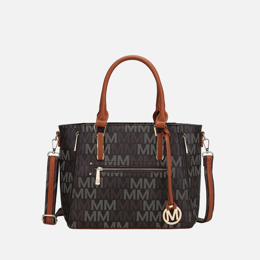 Mkf Collection by Mia K. - Siena Signature Tote Bag in Wine - Mkf Collection Bags