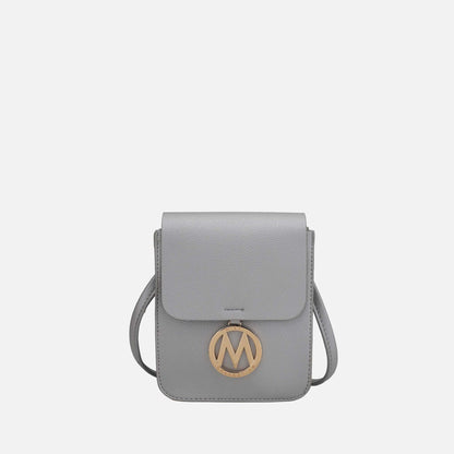 Mkf Collection by Mia K. - Skylar Crossbody Bag in Grey view 9 - Mkf Collection Crossbody Bags