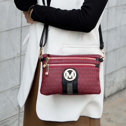 Mkf Collection by Mia K. - Tarren Signature Crossbody Bag in Beige view 2 - Mkf Collection Crossbody Bags