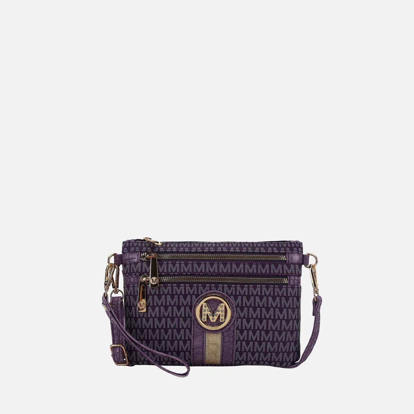 Mkf Collection by Mia K. - Tarren Signature Crossbody Bag in Denim Blue view 7 - Mkf Collection Crossbody Bags