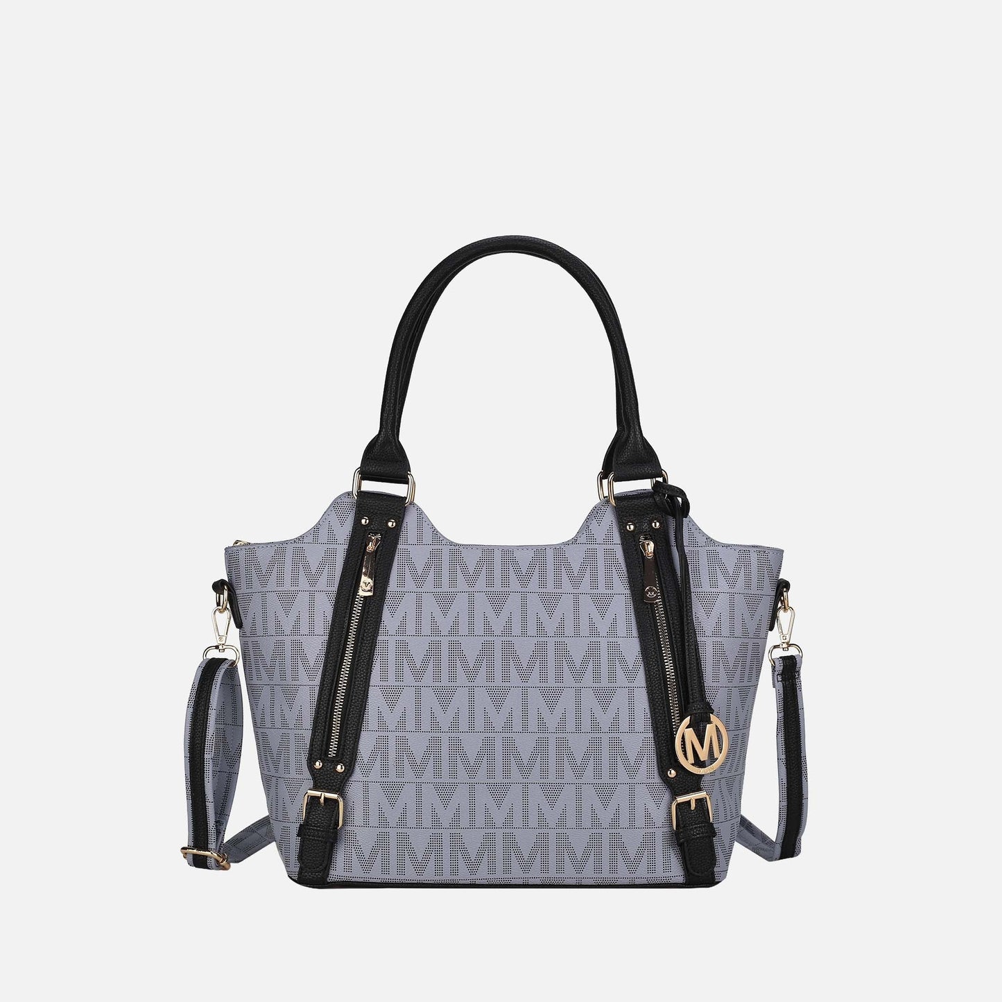 Mkf Collection by Mia K. - Thania Signature Tote Bag in Denim Blue view 12 - Mkf Collection Bags