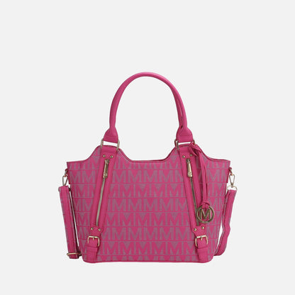 Mkf Collection by Mia K. - Thania Signature Tote Bag in Lavender view 13 - Mkf Collection Bags