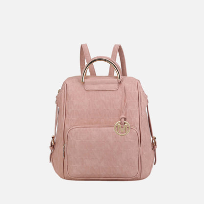 Mkf Collection by Mia K. - Torra Signature Backpack Handbag in Rose Pink view 11 - Mkf Collection Bags