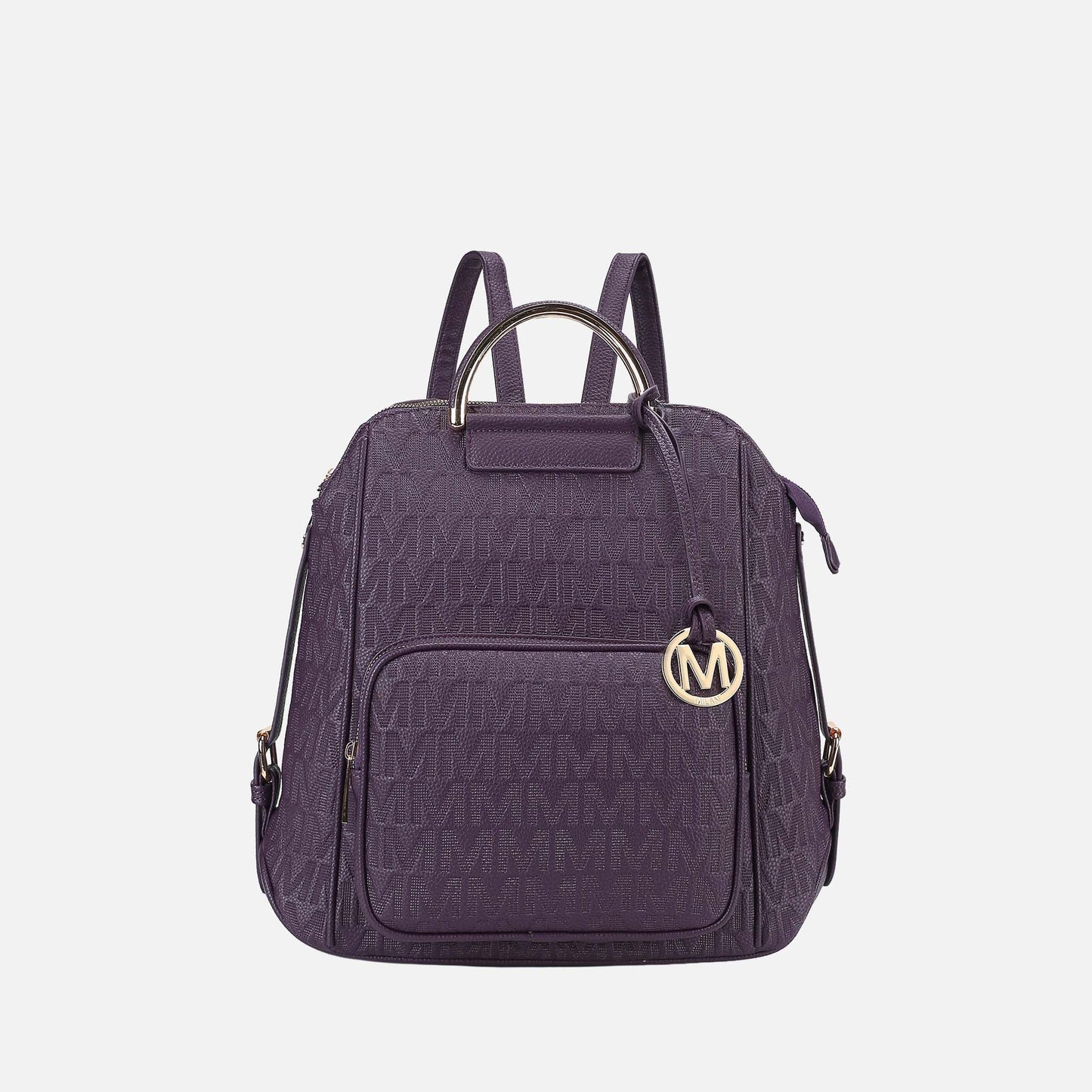 Mkf Collection by Mia K. - Torra Signature Backpack Handbag in Taupe view 12 - Mkf Collection Bags