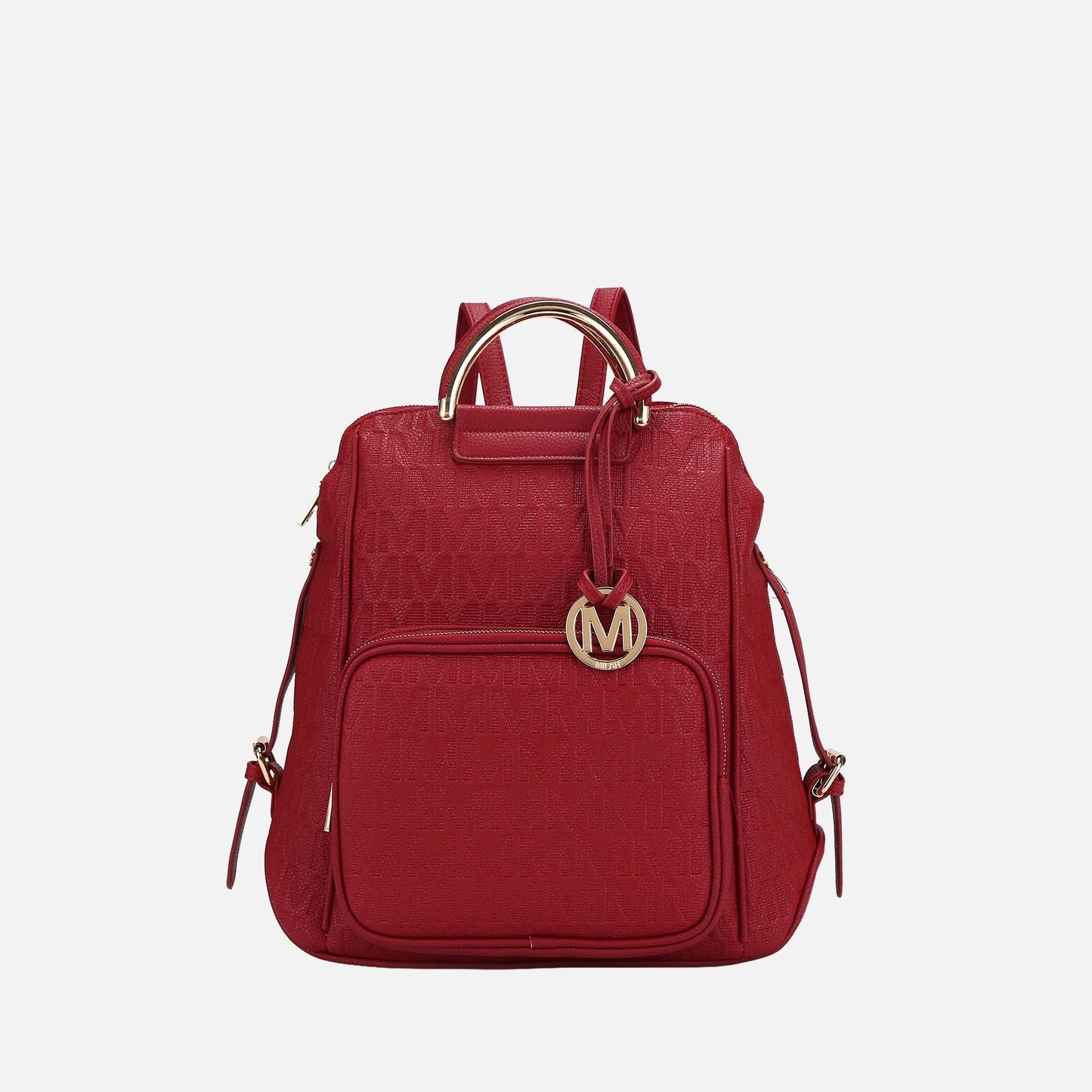 Mkf Collection by Mia K. - Torra Signature Backpack Handbag in Chocolate view 3 - Mkf Collection Bags