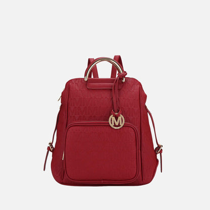 Mkf Collection by Mia K. - Torra Signature Backpack Handbag in Chocolate view 3 - Mkf Collection Bags