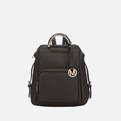 Mkf Collection by Mia K. - Torra Signature Backpack Handbag in Red view 7 - Mkf Collection Bags