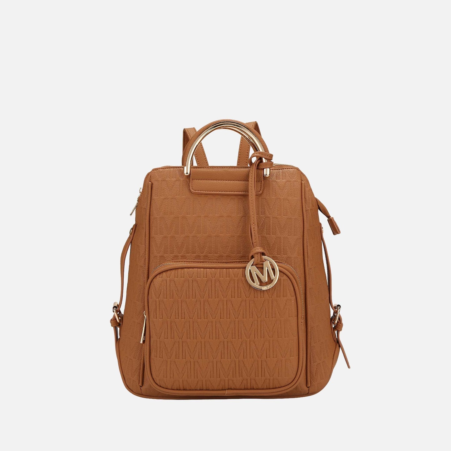 Mkf Collection by Mia K. - Torra Signature Backpack Handbag in Pewter view 8 - Mkf Collection Bags