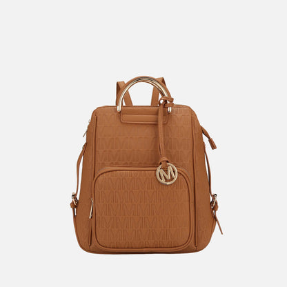 Mkf Collection by Mia K. - Torra Signature Backpack Handbag in Pewter view 8 - Mkf Collection Bags