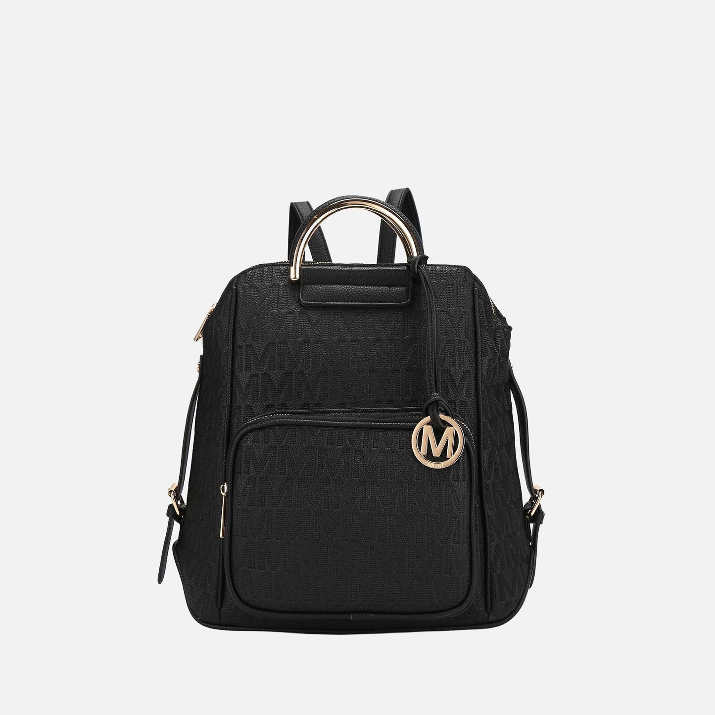 Mkf Collection by Mia K. - Torra Signature Backpack Handbag in Camel view 9 - Mkf Collection Bags