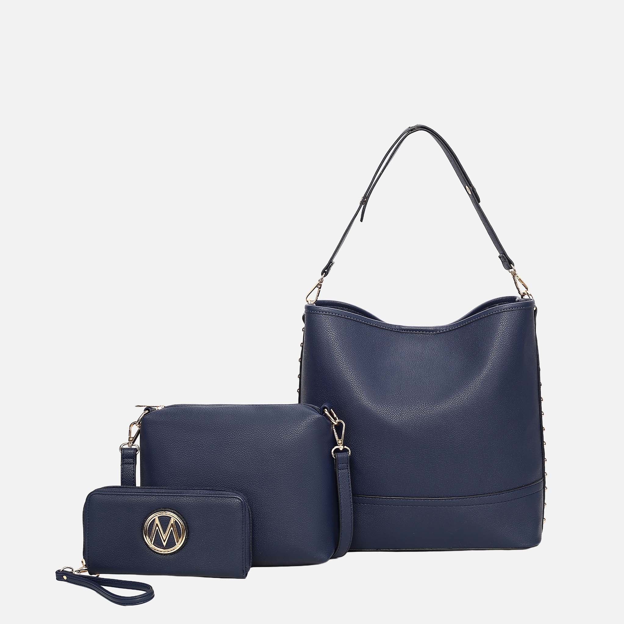 Mkf Collection by Mia K. - Ultimate Shoulder Bag and Set Denim Chocolate view 10 (bag) - mkf collection - shop at us.meeeshop