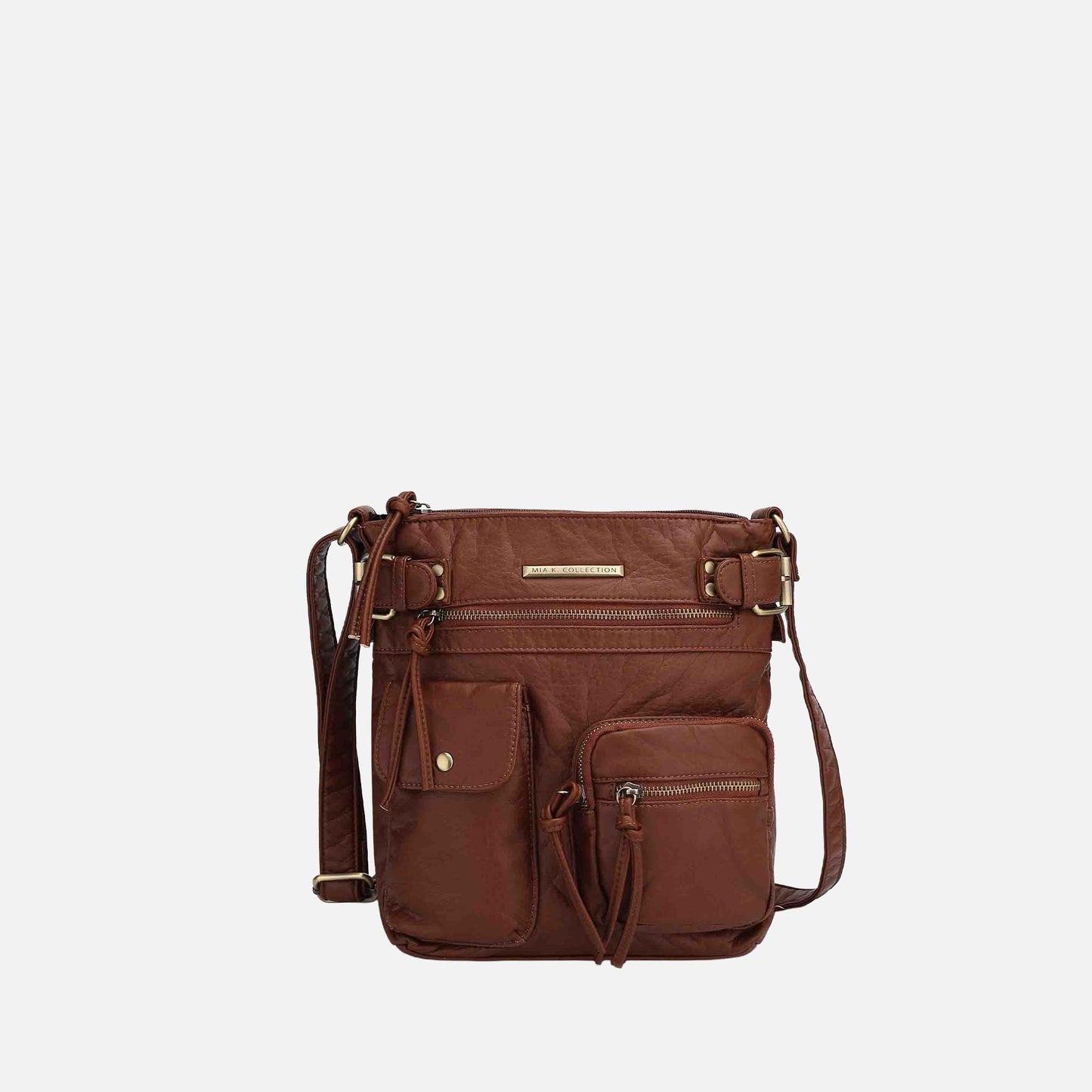 Mkf Collection by Mia K. - Vintage Stiella Crossbody Bag in Taupe view 11