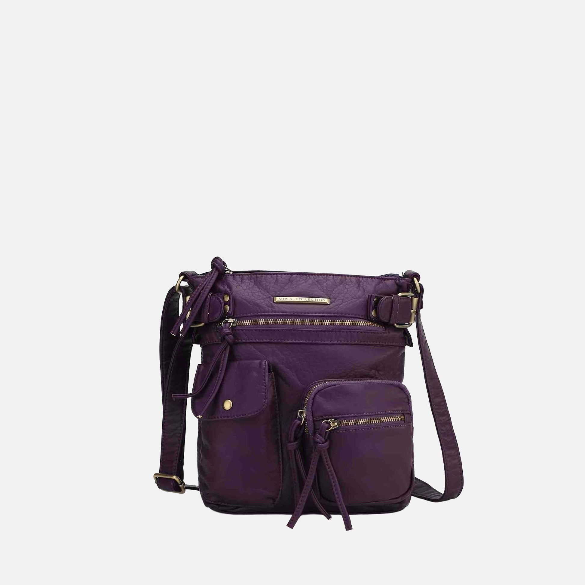 Mkf Collection by Mia K. - Vintage Stiella Crossbody Bag in Indigo view 7