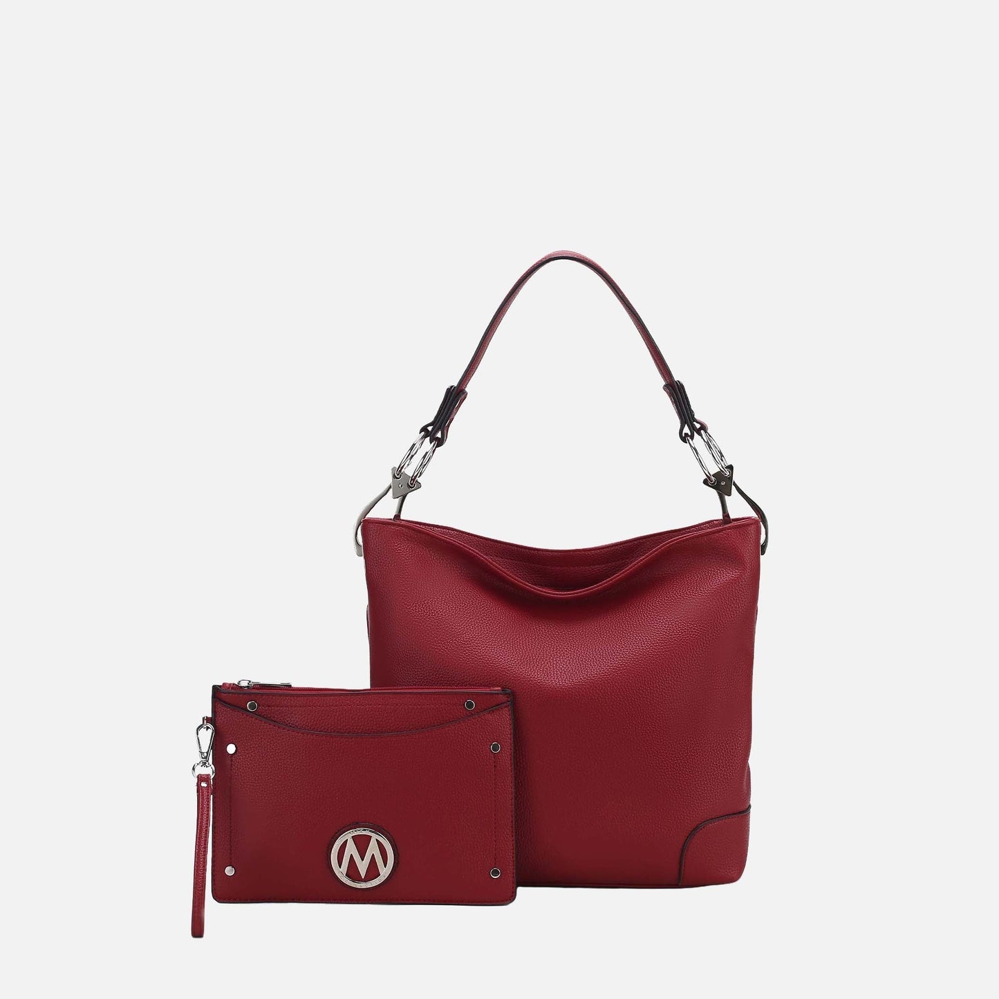 Mkf Collection by Mia K. - Viviana Hobo Bag and Wristlet Set in Pink view 11 - Mkf Collection Bags (one-piece)
