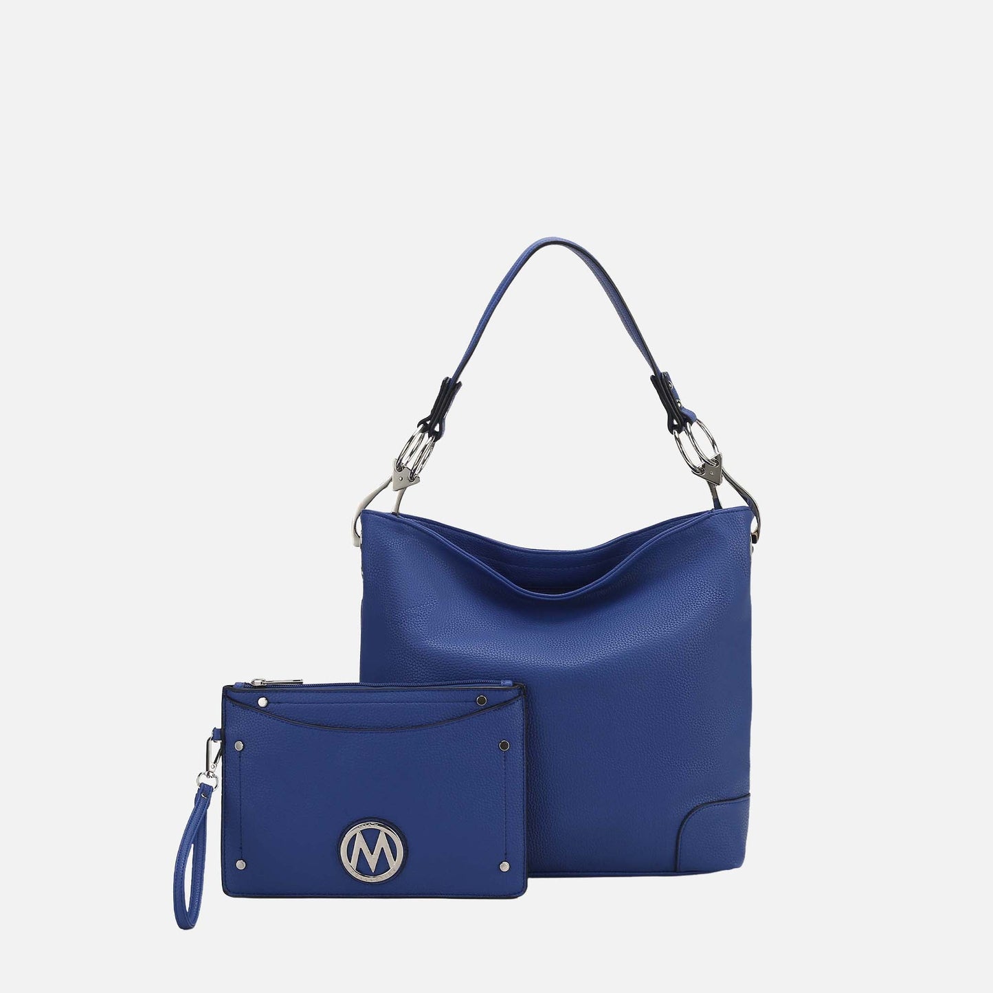 Mkf Collection by Mia K. - Viviana Hobo Bag and Wristlet Set in Indigo view 17 - Mkf Collection Bags (one-piece)