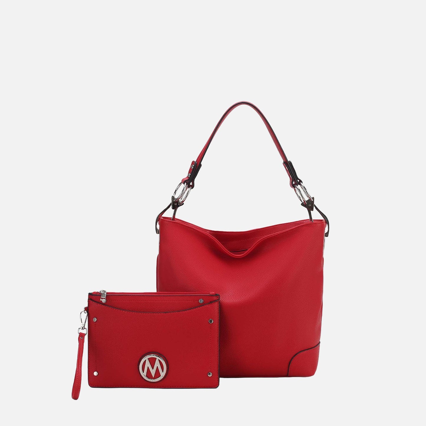 Mkf Collection by Mia K. - Viviana Hobo Bag and Wristlet Set in Denim Blue view 18 - Mkf Collection Bags (one-piece)