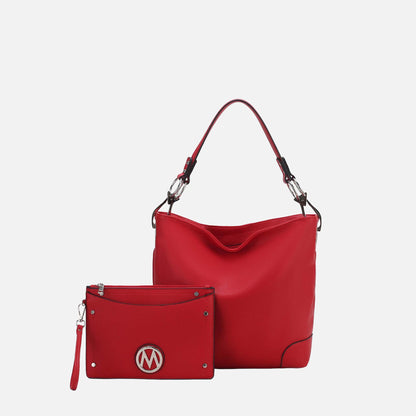 Mkf Collection by Mia K. - Viviana Hobo Bag and Wristlet Set in Denim Blue view 18 - Mkf Collection Bags (one-piece)
