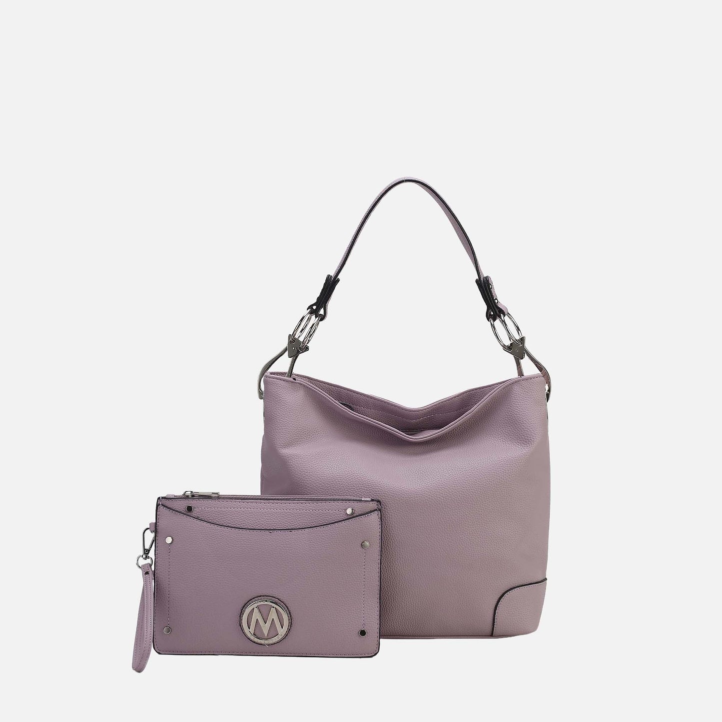 Mkf Collection by Mia K. - Viviana Hobo Bag and Wristlet Set in Cognac Brown view 4 - Mkf Collection Bags (one-piece)