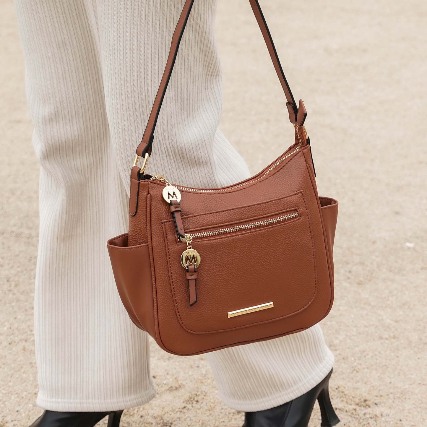 Mkf Collection by Mia K. - Wally Shoulder Bag in Tawny view 2 - Mkf Collection Bags