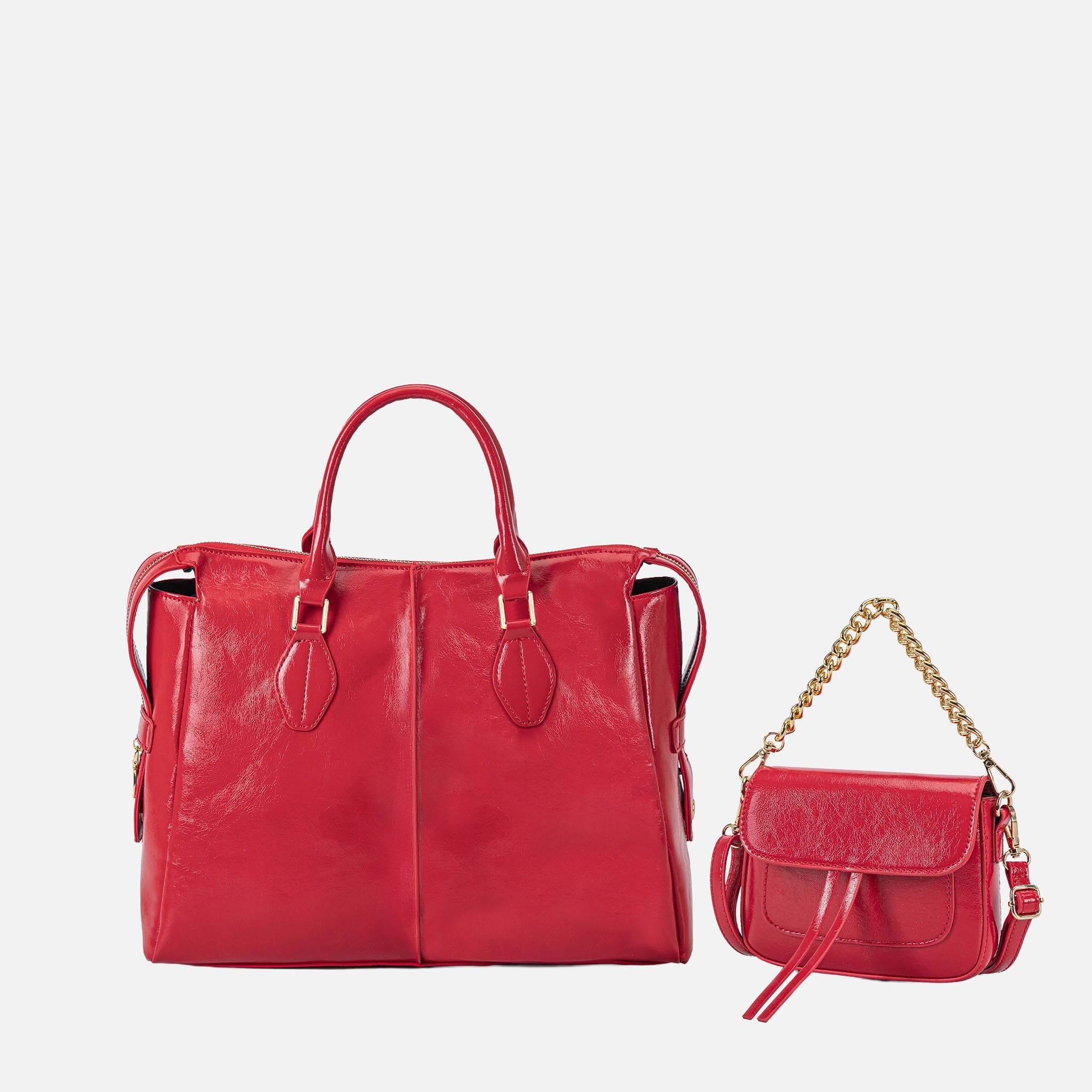 Mkf Collection by Mia K. - Yareli Tote Bag with Mini Bag- 2-piece Set Dusty Pink view 10 (bag) - shop at us.meeeshop