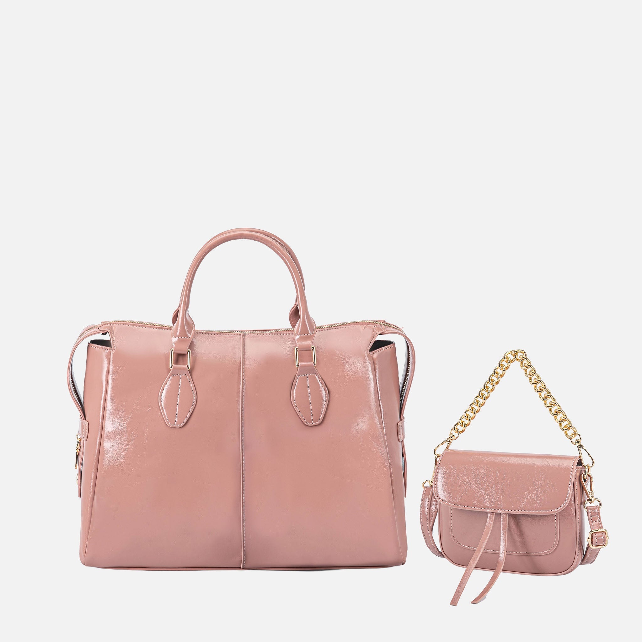 Mkf Collection by Mia K. - Yareli Tote Bag with Mini Bag- 2-piece Set Pistachio view 11 (bag) - shop at us.meeeshop