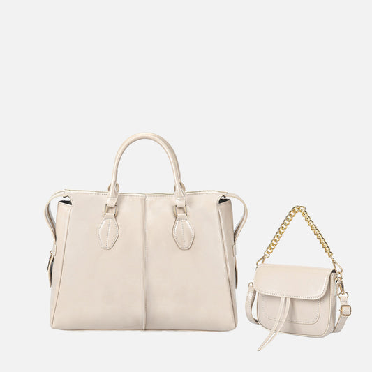 Mkf Collection by Mia K. - Yareli Tote Bag with Mini Bag- 2-piece Set in Black view 2 - Mkf Collection Bags (one-piece)