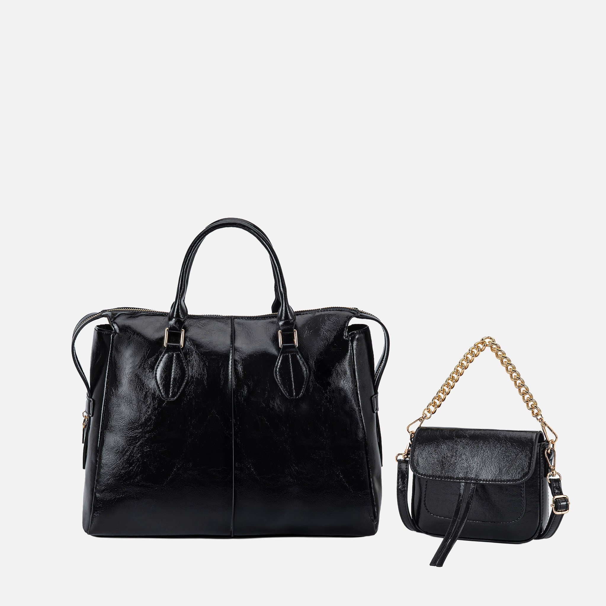 Mkf Collection by Mia K. - Yareli Tote Bag with Mini Bag- 2-piece Set Tawny view 3 (bag) - mkf collecti - shop at us.meeeshop