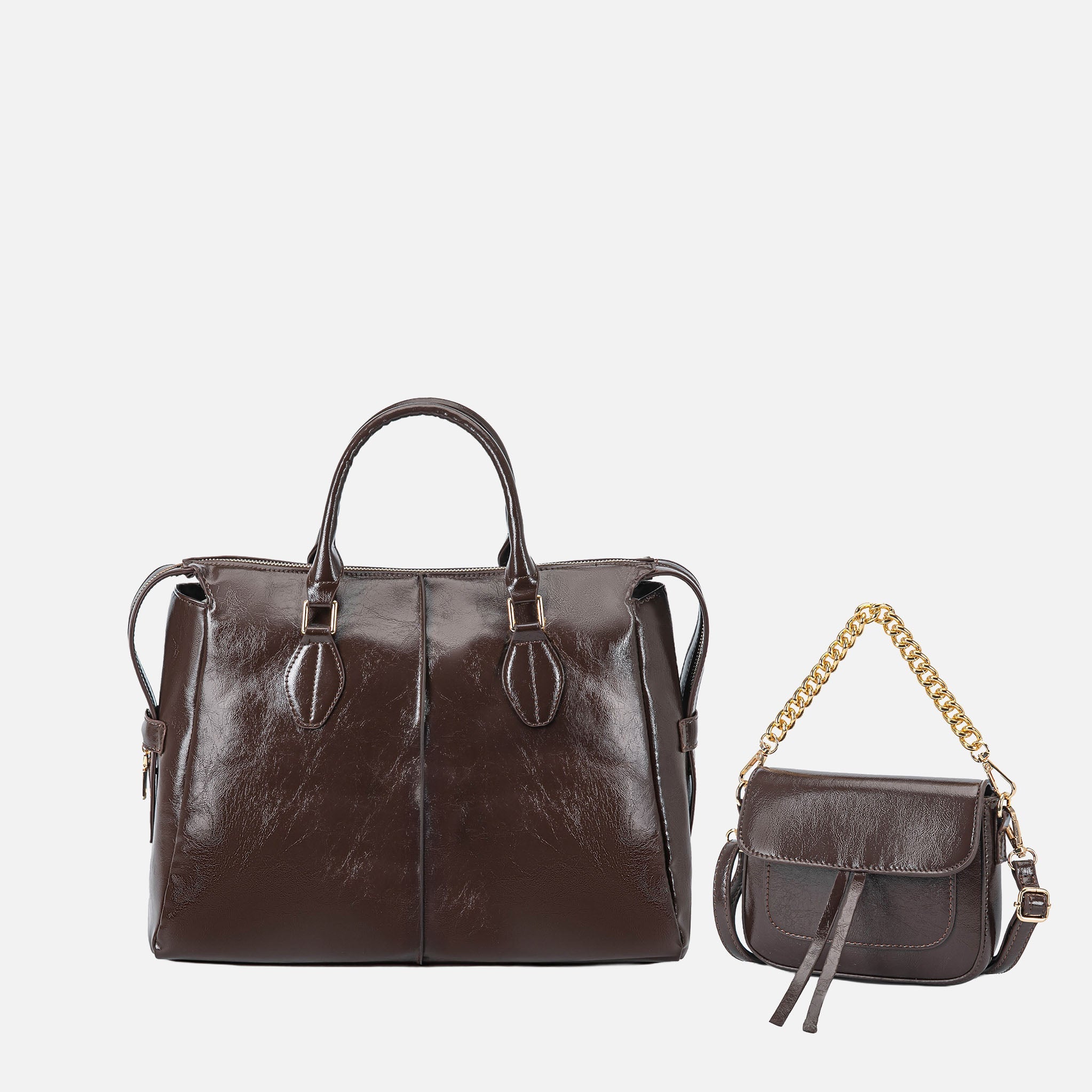 Mkf Collection by Mia K. - Yareli Tote Bag with Mini Bag- 2-piece Set Denim Blue view 6 (bag) - shop at us.meeeshop