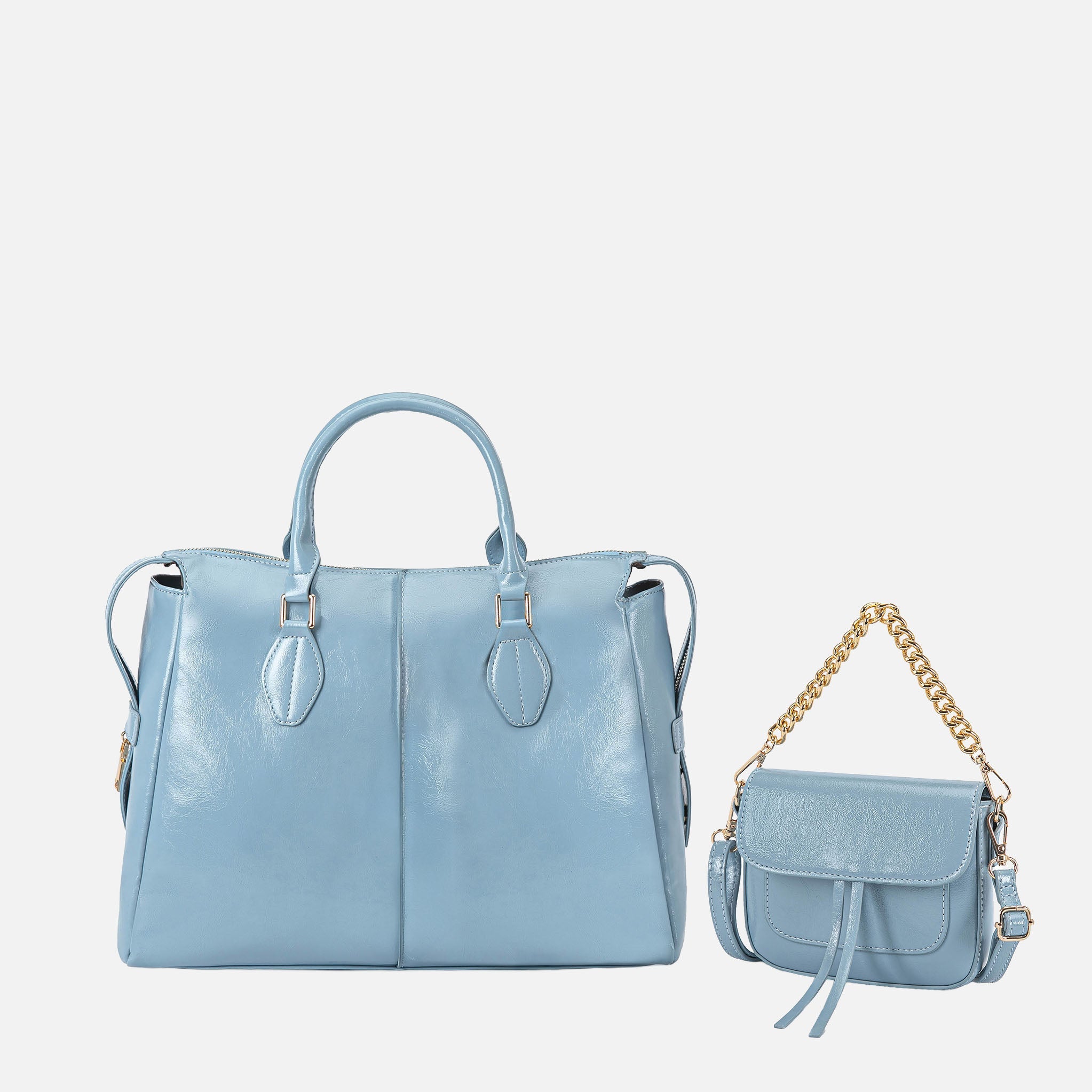Mkf Collection by Mia K. - Yareli Tote Bag with Mini Bag- 2-piece Set Taupe view 7 (bag) - mkf collecti - shop at us.meeeshop