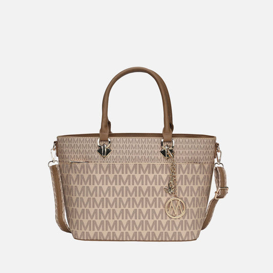 Mkf Collection by Mia K. - Yonah Signature Tote Bag in Beige - Mkf Collection Bags