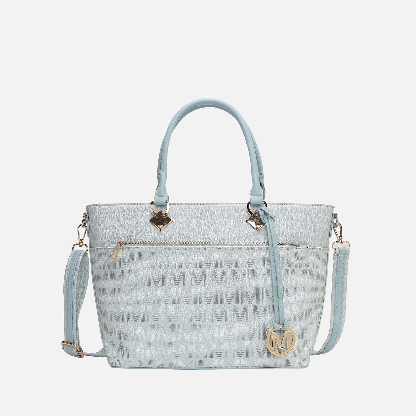 Mkf Collection by Mia K. - Yonah Signature Tote Bag in Light Blue view 10 - Mkf Collection Bags