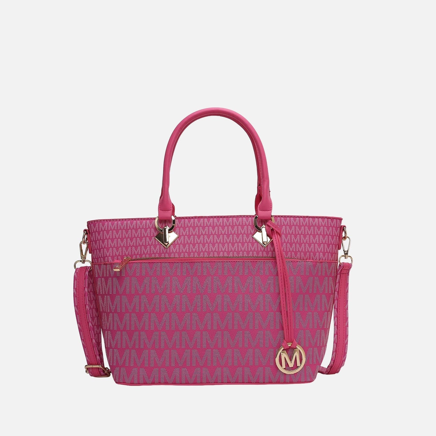 Mkf Collection by Mia K. - Yonah Signature Tote Bag in Fuchsia view 11 - Mkf Collection Bags